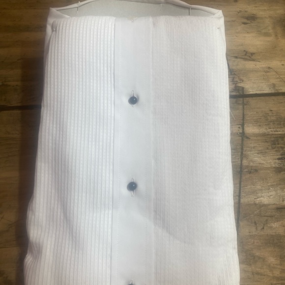 Men’s Brand New White Neil Allyn Wing Tuxedo Shirt - Black Tie - Picture 5 of 8